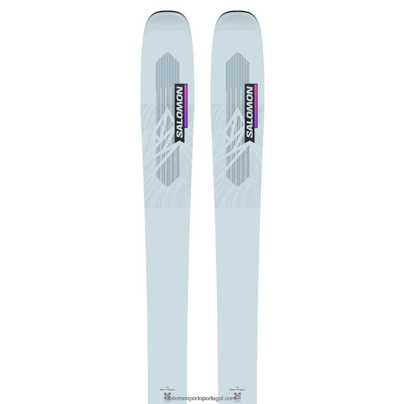 Salomon esquis all-mountain femininos - qst lux 92 04D6V81016 amanhecer cinza/rosa neon/preto