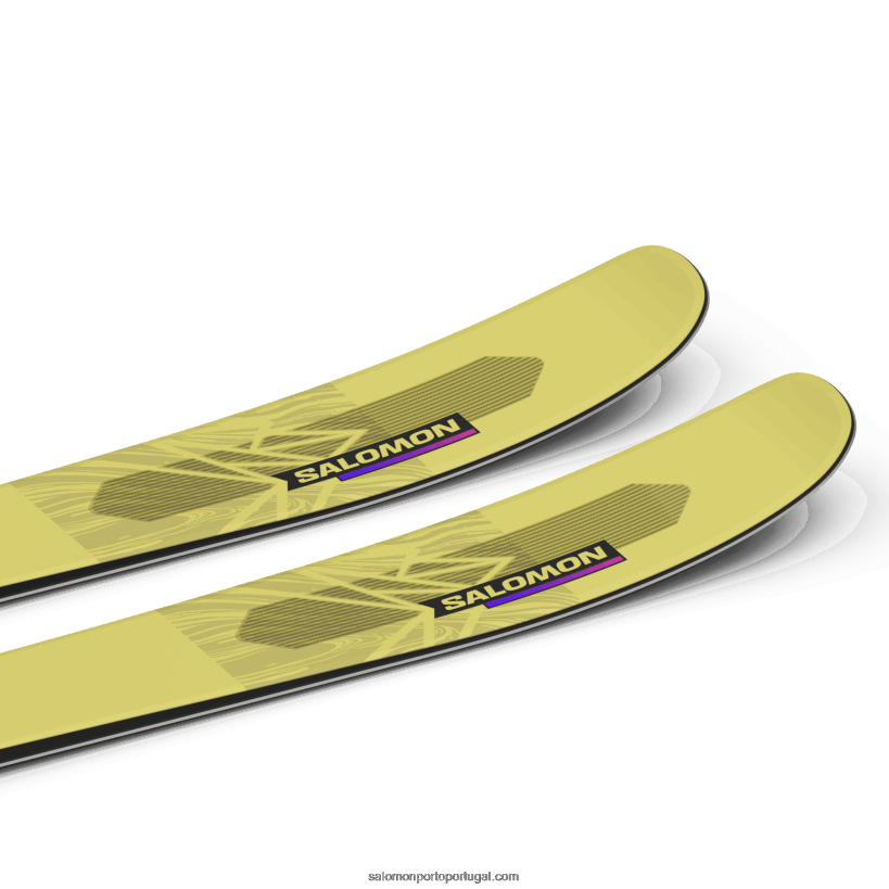 Salomon esquis all-mountain femininos - qst stella 106 04D6V81012 amarelo pêra/rosa neon