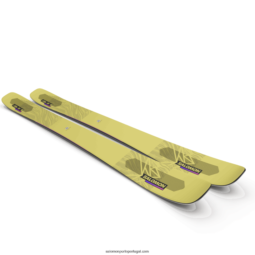 Salomon esquis all-mountain femininos - qst stella 106 04D6V81012 amarelo pêra/rosa neon