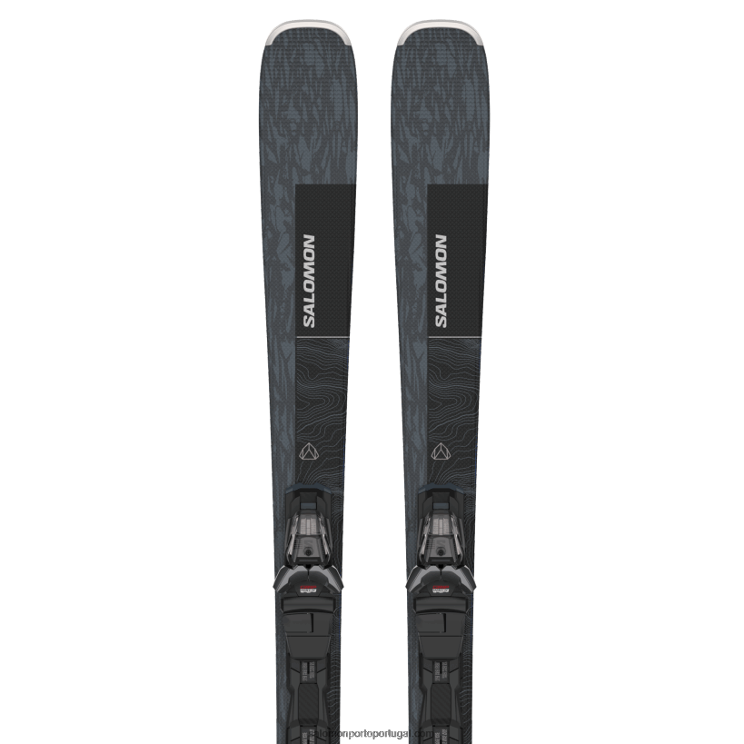 Salomon pacote de esqui all-mountain feminino - postura 80 (e m11) 04D6V81026 bering sea metalizado/preto/prateado