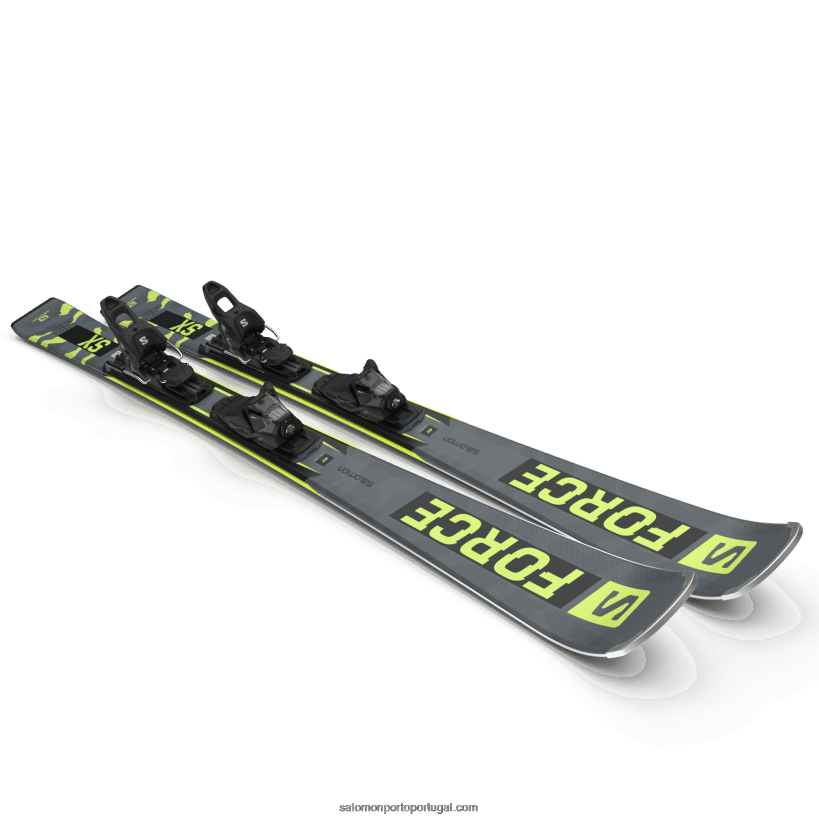 Salomon pacote de esqui feminino em pista - s/force sx (e m10) 04D6V81019 castelrock/pastel neon lime 1/preto