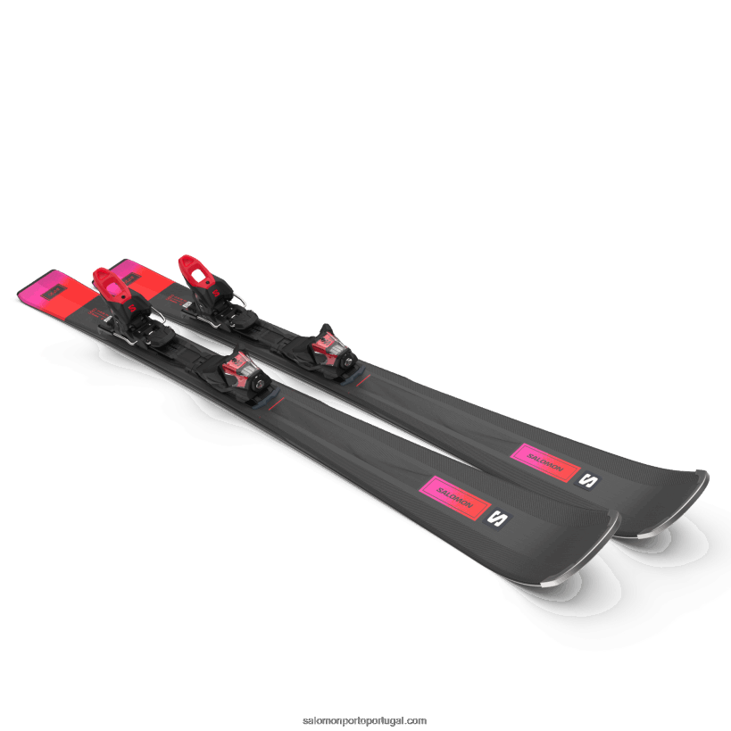 Salomon pacote de esqui feminino em pista - s/max n 6 xt (e m10) 04D6V81022 ameixa preta/vermelha/açucarada