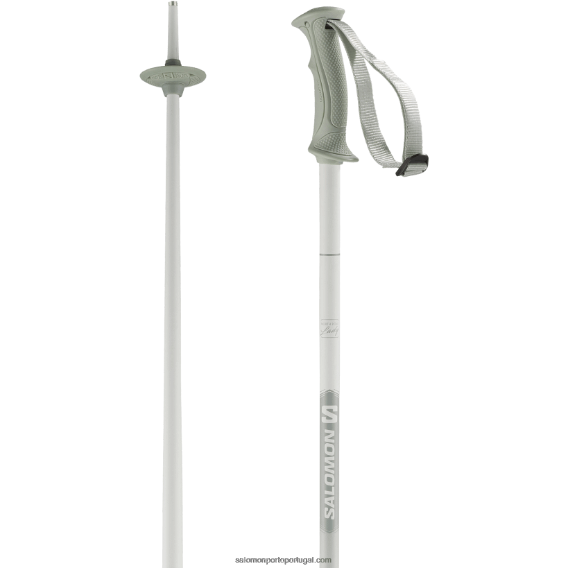 Salomon pólos alpinos femininos - senhora pólo norte 04D6V81298 cinza