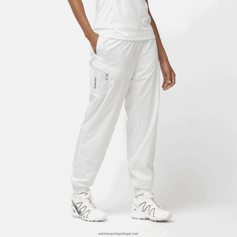 Salomon calças femininas - equipe 04D6V8943 branco