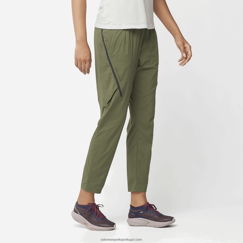 Salomon calças femininas - runlife 04D6V8945 folha de uva