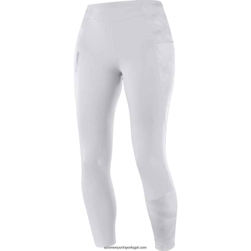 Salomon meia calça 5/6 feminina - cross run 25 04D6V81157 cogumelo ostra/ao