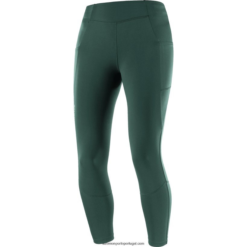 Salomon meia calça 5/6 feminina - cross run 25 04D6V81160 pinheiro ponderosa