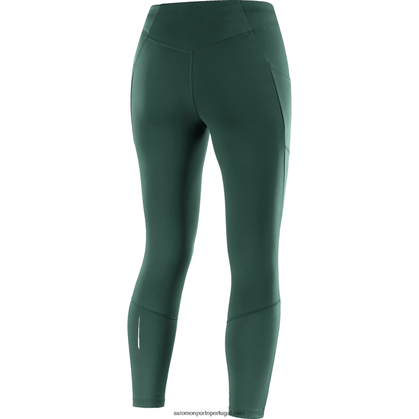 Salomon meia calça 5/6 feminina - cross run 25 04D6V81160 pinheiro ponderosa