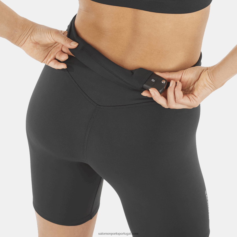 Salomon meias curtas femininas - cross multi 7 04D6V81155 preto profundo