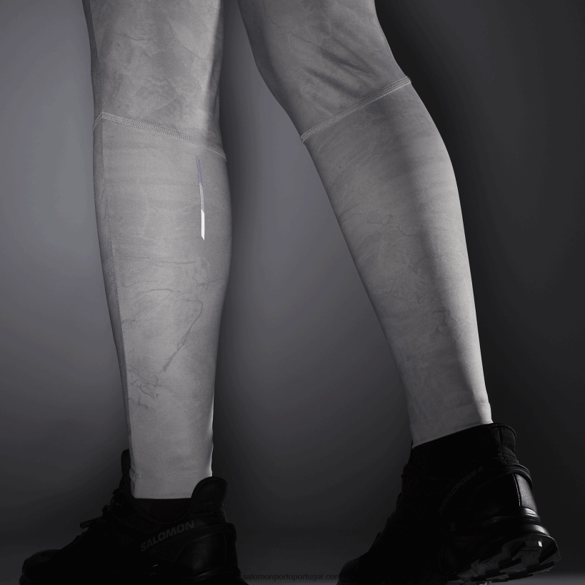 Salomon meias femininas - cross run 28 04D6V81161 cogumelo ostra/liga/ao