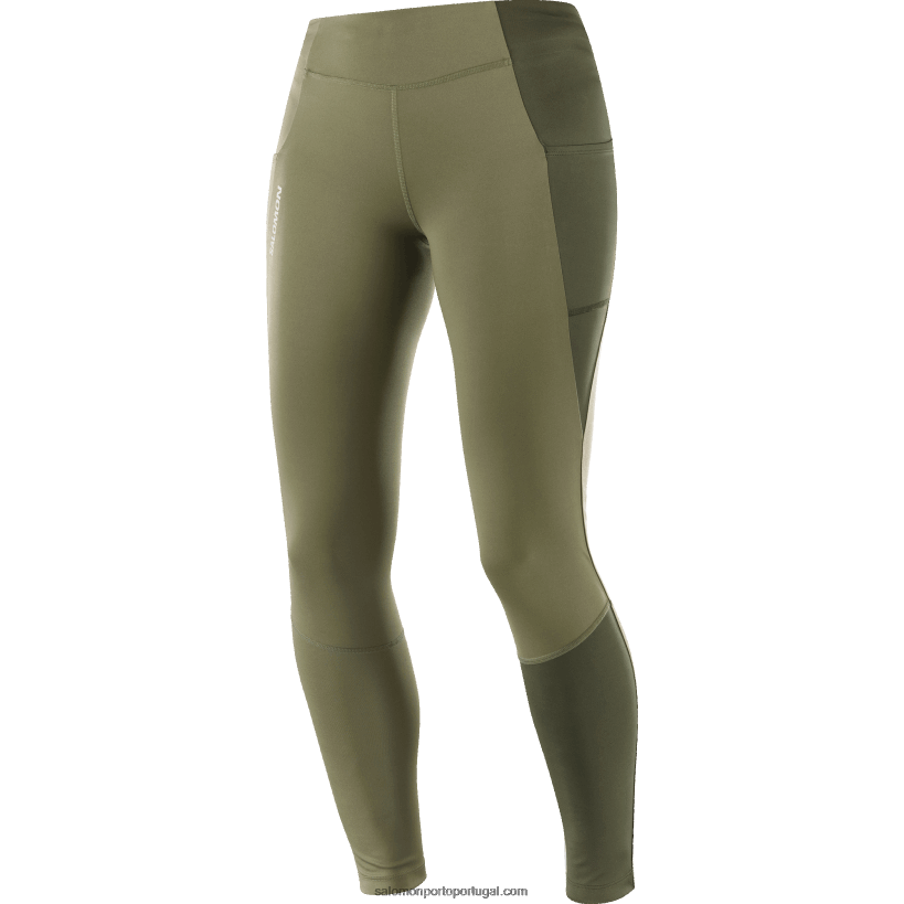 Salomon meias femininas - cross run 28 04D6V81162 folha de uva/noite da floresta