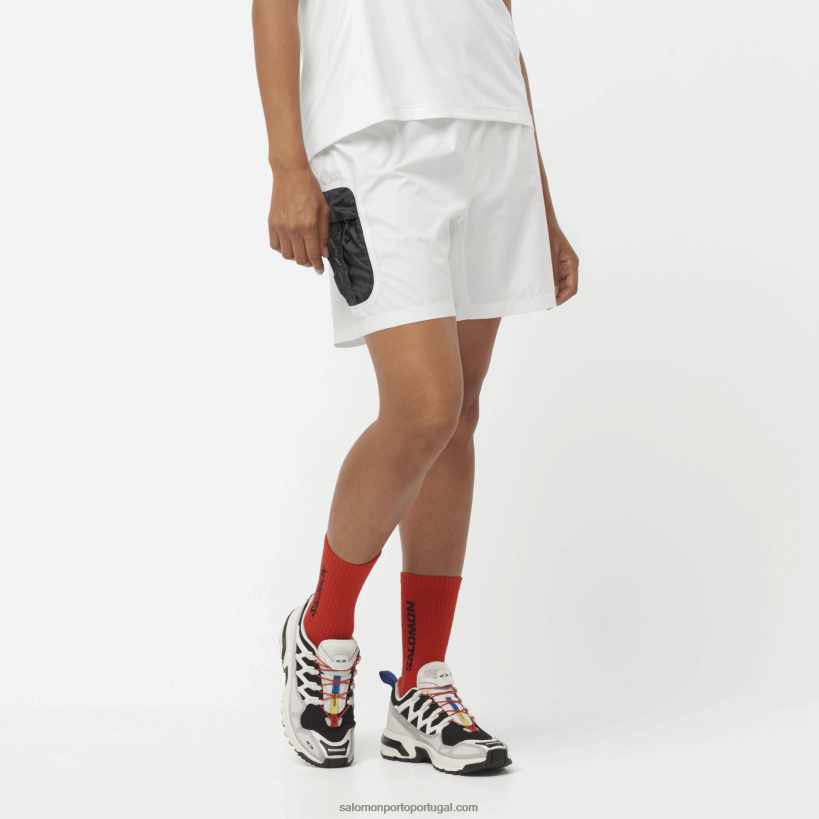 Salomon calções de mulher - equipa 04D6V81170 branco/preto profundo