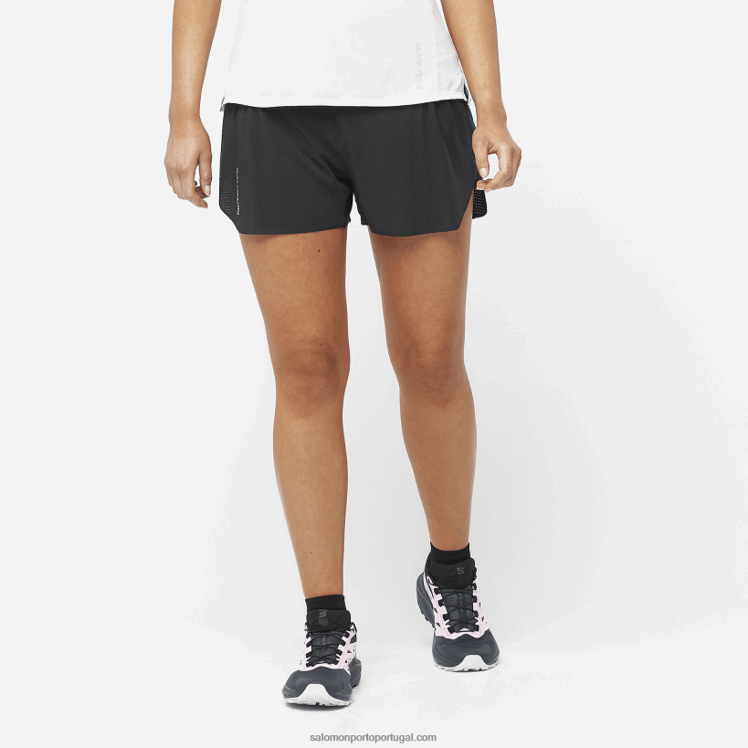 Salomon calções de mulher - sense aero 3 04D6V81174 preto profundo