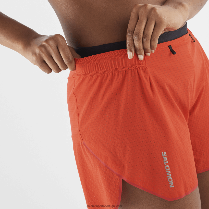 Salomon calções de mulher - sense aero 5 04D6V8963 vermelho flamejante