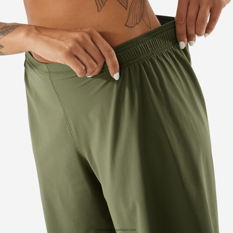 Salomon calções de mulher - shortney 04D6V81187 folha de uva