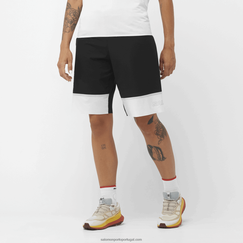 Salomon calções de mulher - shortney 04D6V81188 preto/branco profundo