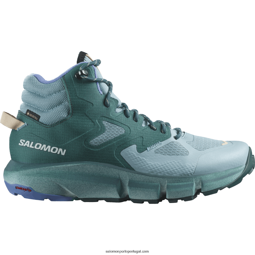 Salomon botas de caminhada femininas - preveja caminhada em meados de gore-tex 04D6V81132 pedra azul/atlântico profundo/céu de granada