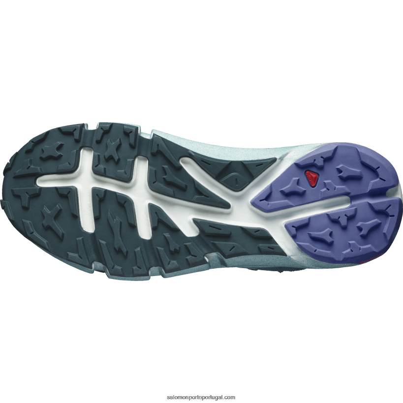 Salomon botas de caminhada femininas - preveja caminhada em meados de gore-tex 04D6V81132 pedra azul/atlântico profundo/céu de granada