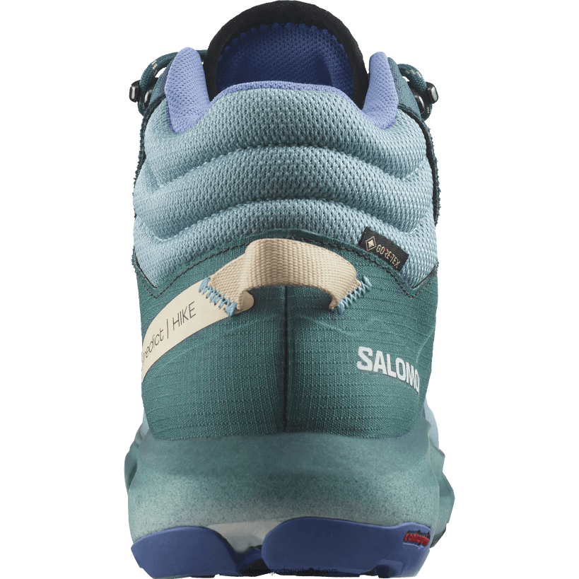 Salomon botas de caminhada femininas - preveja caminhada em meados de gore-tex 04D6V81132 pedra azul/atlântico profundo/céu de granada