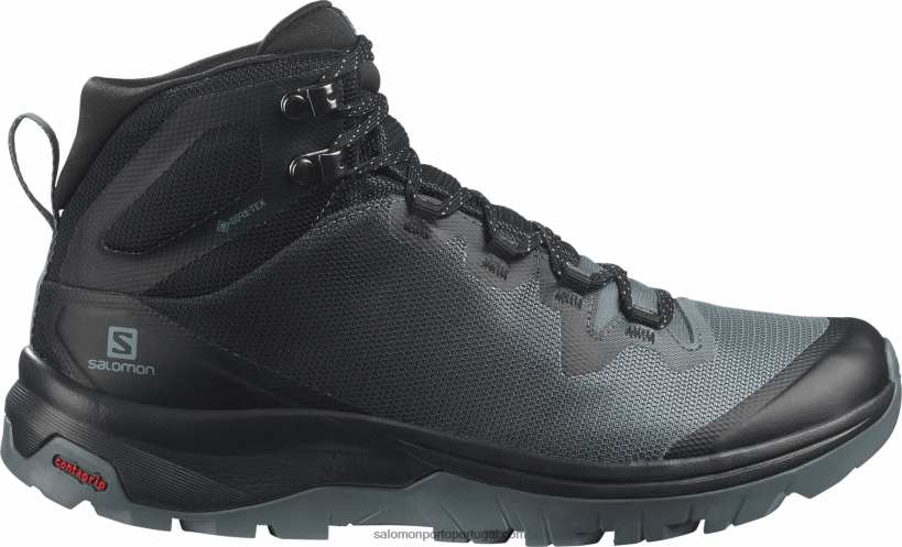 Salomon botas de caminhada femininas - vaya mid gore-tex 04D6V81283 tempo tempestuoso/preto/soldado