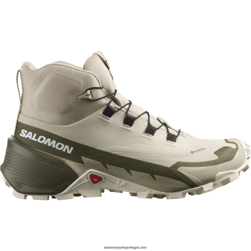 Salomon botas de caminhada para mulheres - caminhada cruzada 2 mid gore-tex 04D6V8736 pena cinza/oliva noite/branco