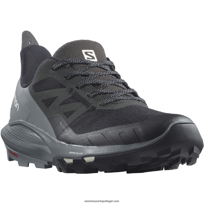 Salomon sapatos de caminhada femininos - outpulse gore-tex 04D6V81123 preto/tempestade/gelo de baunilha