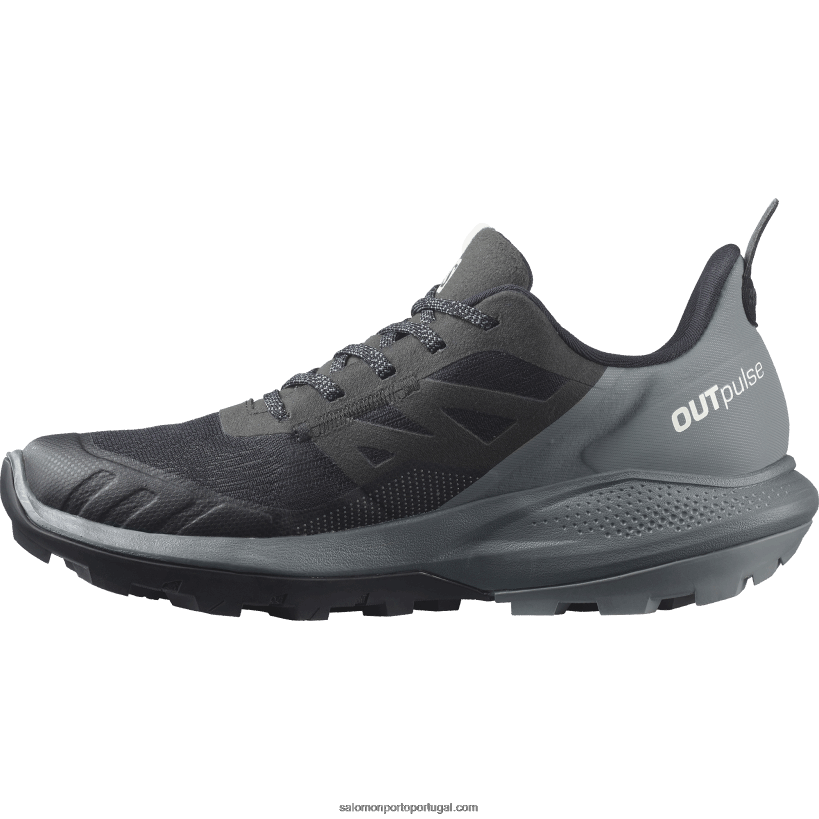 Salomon sapatos de caminhada femininos - outpulse gore-tex 04D6V81123 preto/tempestade/gelo de baunilha