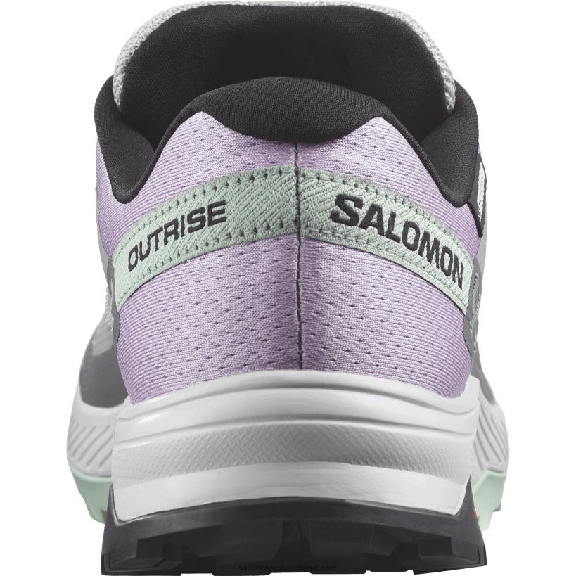 Salomon sapatos de caminhada femininos - outrise clima à prova d'água 04D6V81145 pedreira/flor de orquídea/mandioca
