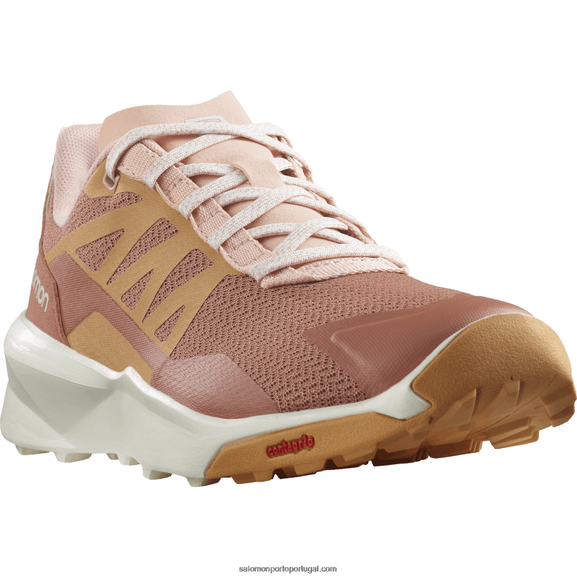 Salomon sapatos de caminhada femininos - patrulha 04D6V81126 madeira de cedro/buckskin/nuvem rosa
