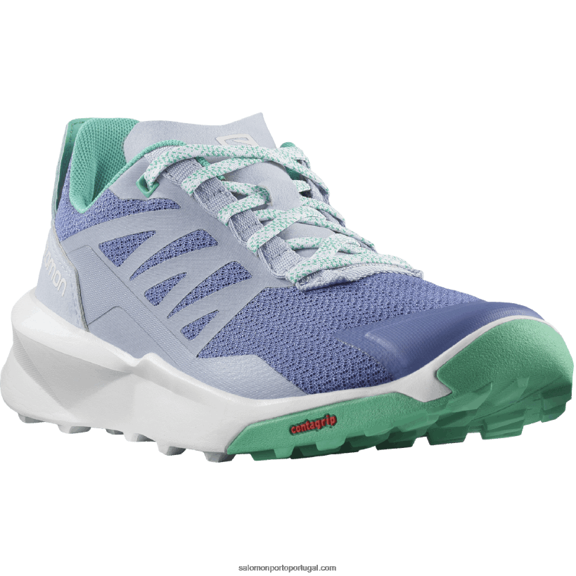Salomon sapatos de caminhada femininos - patrulha 04D6V81127 manhã de veludo/azul zen/folha de menta