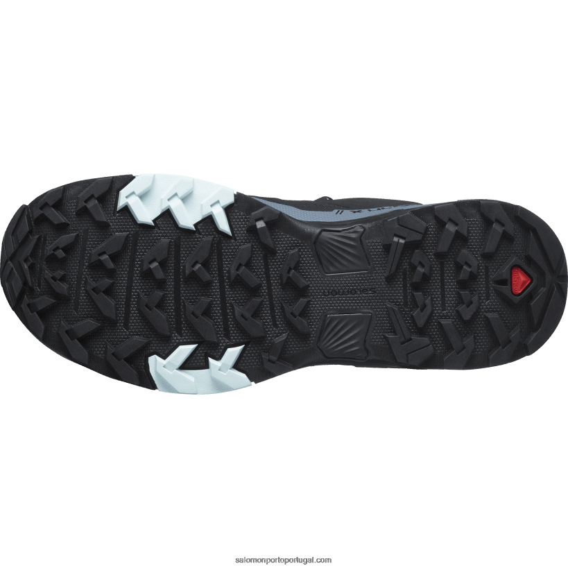 Salomon sapatos de caminhada femininos - x ultra 4 gore-tex 04D6V81137 preto/tempestade/azul opala