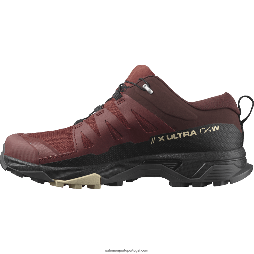 Salomon sapatos de caminhada femininos - x ultra 4 gore-tex 04D6V81140 Marrom garança/preto/areia branqueada