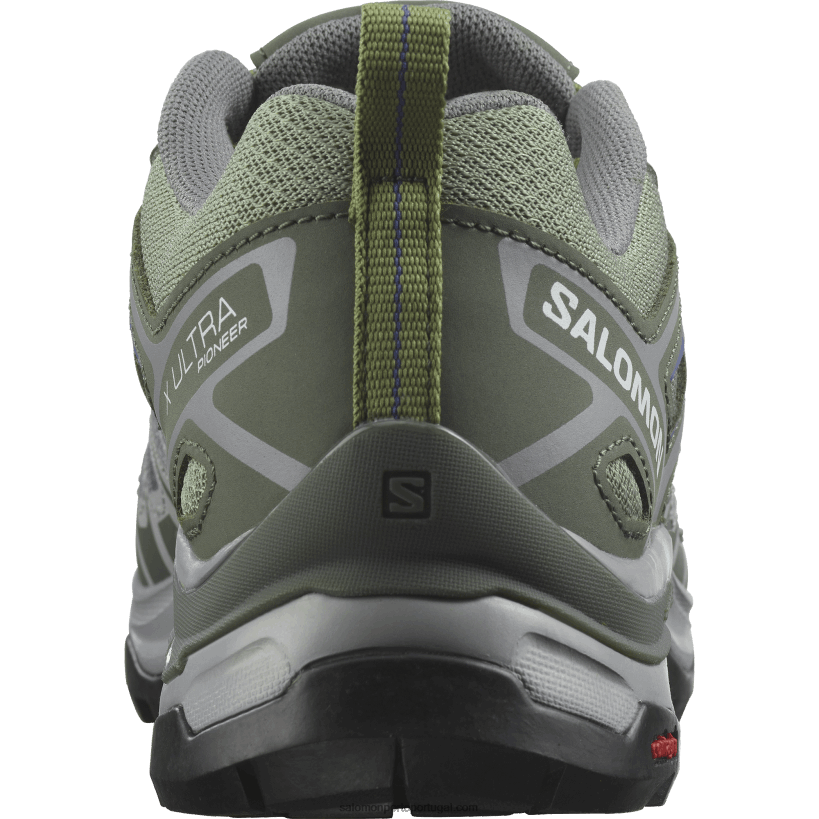 Salomon sapatos de caminhada femininos - x ultra pioneiro aero 04D6V81121 verde óleo/cinza mamona/azul amparo