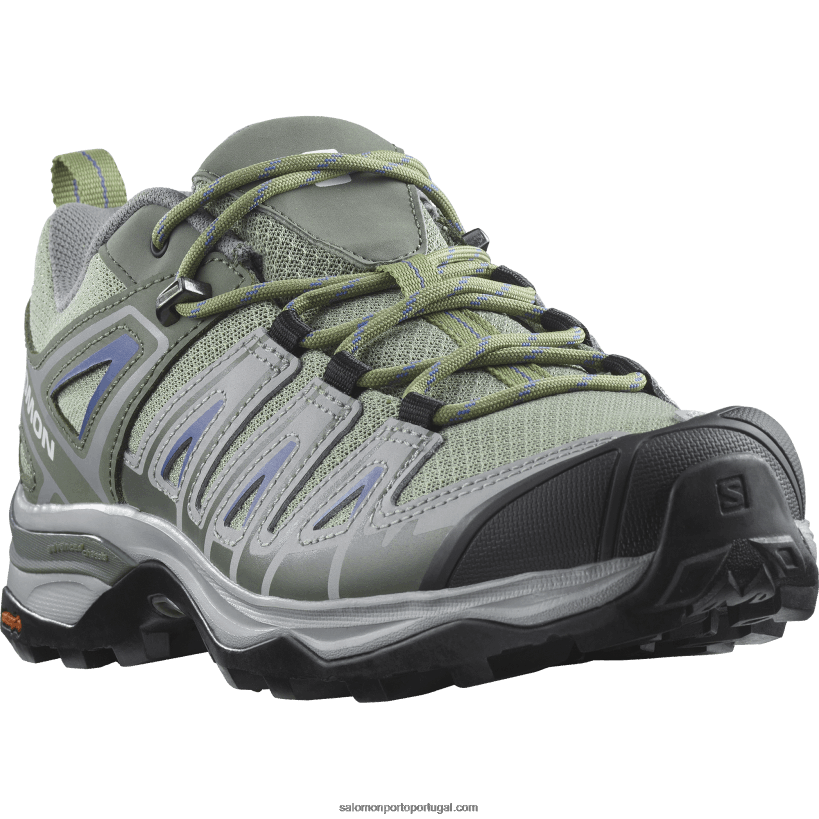 Salomon sapatos de caminhada femininos - x ultra pioneiro aero 04D6V81121 verde óleo/cinza mamona/azul amparo