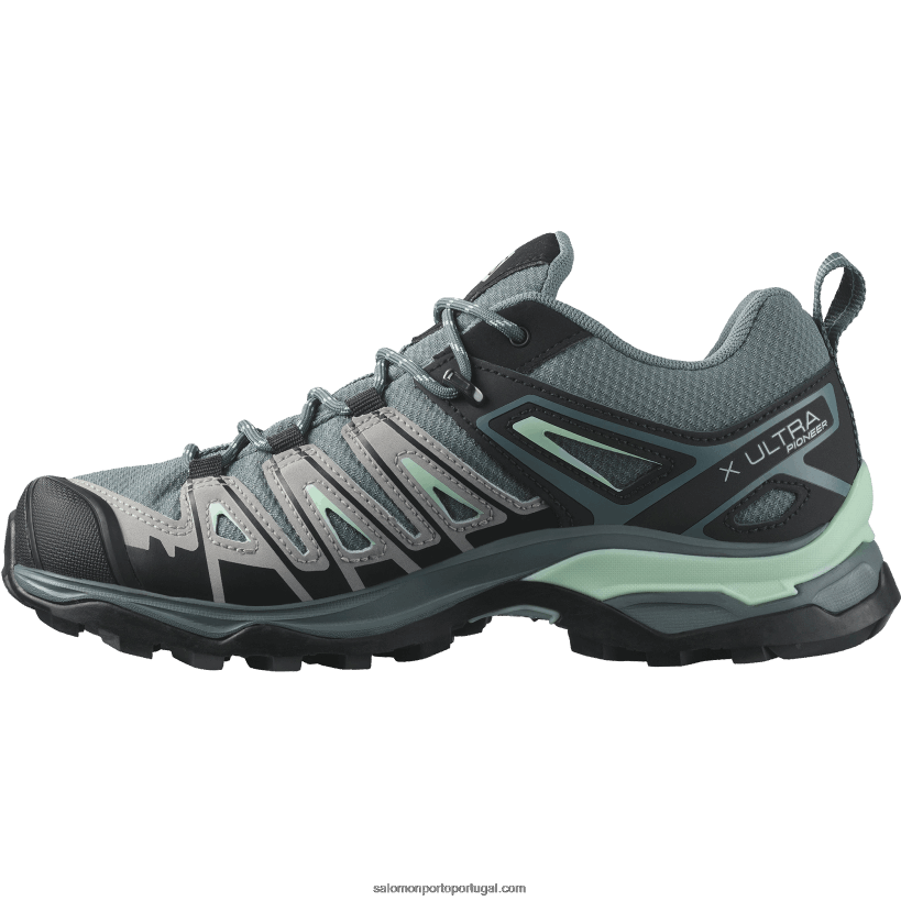 Salomon sapatos de caminhada femininos - x ultra pioneiro clima à prova d'água 04D6V81130 tempo tempestuoso/liga/mandioca