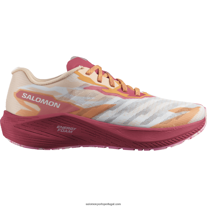 Salomon tênis de corrida feminino - aero volt 04D6V8753 pêssego tenro/rosa virtual/branco