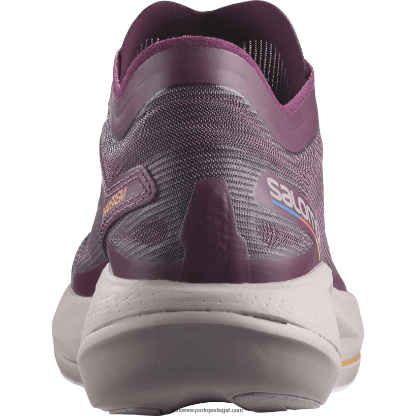 Salomon tênis de corrida feminino - fantasma 04D6V8743 vinho de uva/codorna/urze roxo