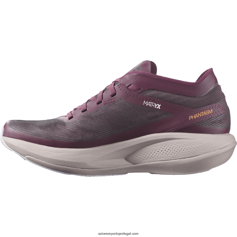 Salomon tênis de corrida feminino - fantasma 04D6V8743 vinho de uva/codorna/urze roxo