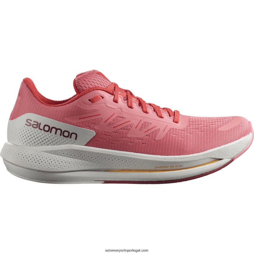 Salomon tênis de corrida feminino - spectur 04D6V8746 rosa chá/pedra lunar/vermelho papoula