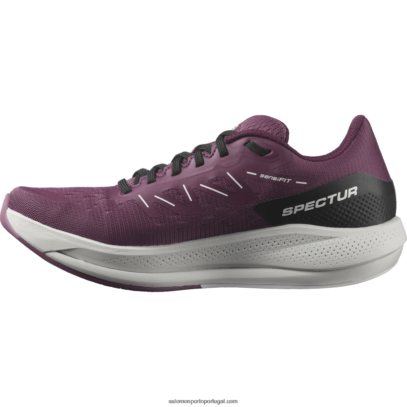 Salomon tênis de corrida feminino - spectur 04D6V8748 tulipwood/pedra lunar/vinho de uva