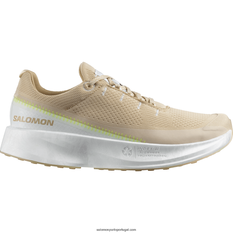 Salomon tênis de corrida femininos - índice 02 04D6V8745 branco/avelã/amarelo de segurança