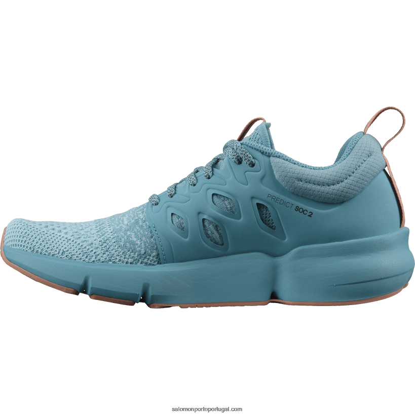 Salomon tênis de corrida femininos - prever soc 2 04D6V8757 azul cristal/azul delphinium/sirocco