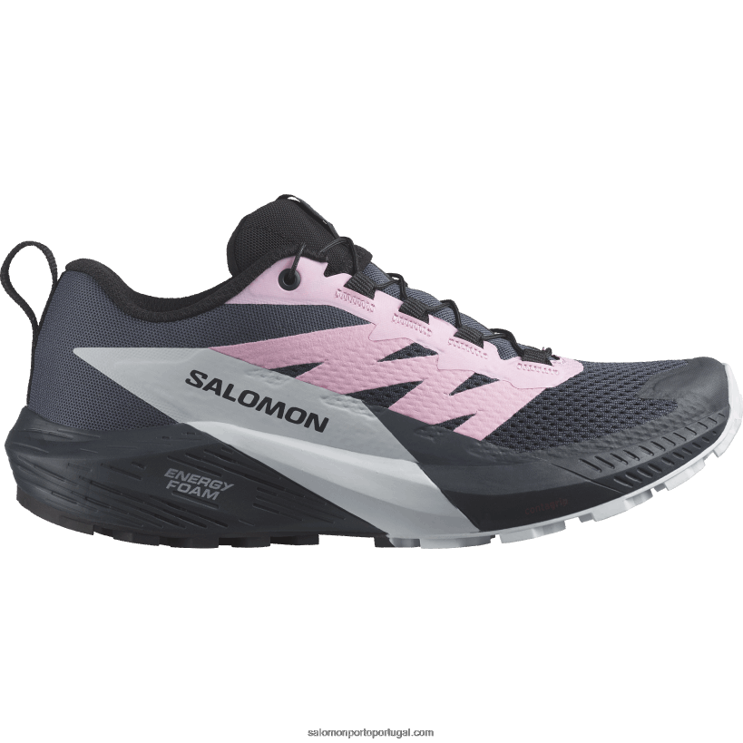 Salomon Tênis de corrida feminino - Sense Ride 5 04D6V81495 nanquim/sachê lilás/gelo ártico