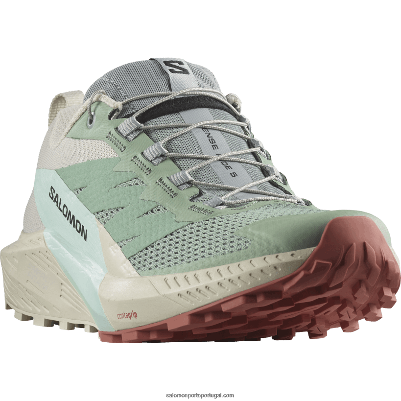 Salomon Tênis de corrida feminino - Sense Ride 5 04D6V81496 nenúfar/dia chuvoso/água branqueada