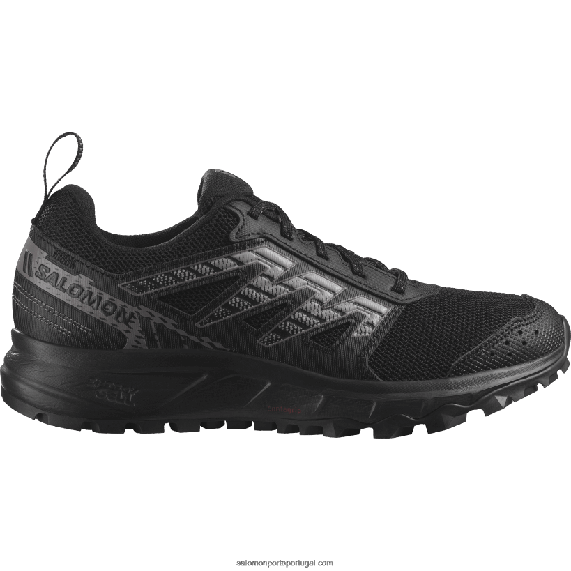 Salomon tênis de corrida feminino - andar 04D6V81546 gatinho preto/ameixa/gaivota