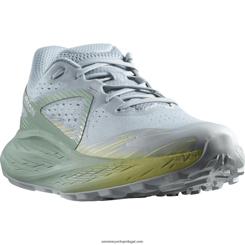 Salomon tênis de corrida feminino - glide max tr 04D6V81501 pedra azul/granito verde/azul pérola