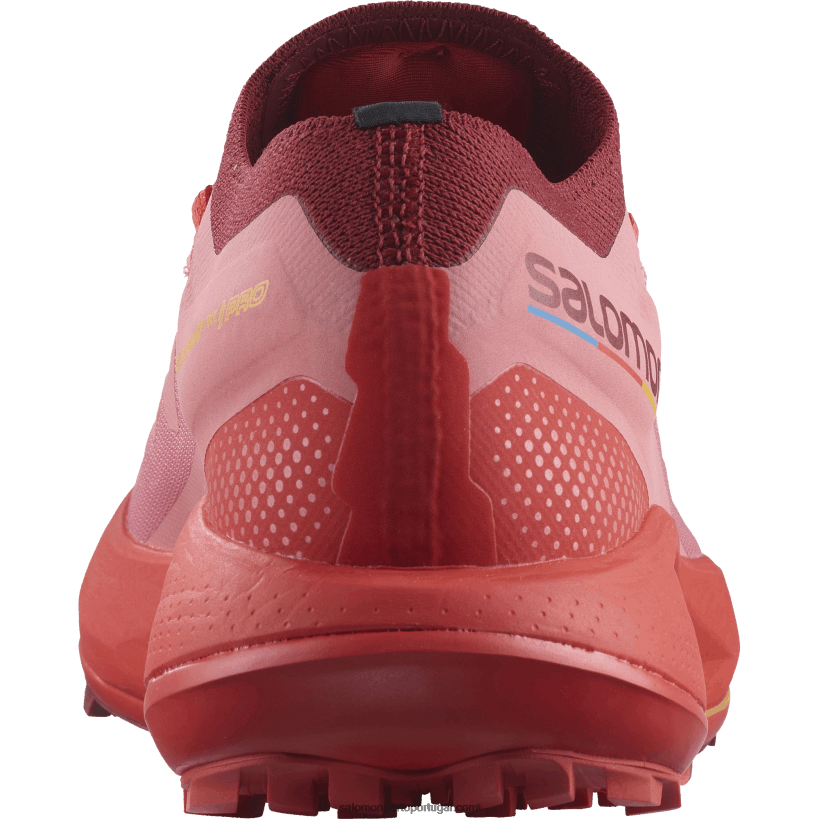 Salomon tênis de corrida feminino - pulsar trail pro 04D6V81533 rosa chá/biking red/laranja brilhante