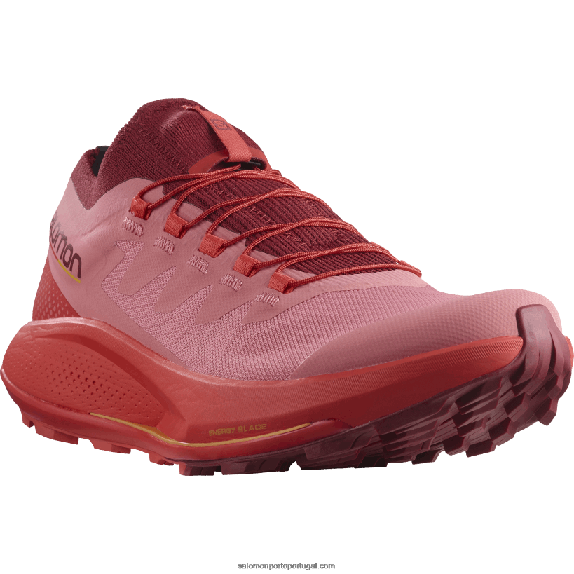 Salomon tênis de corrida feminino - pulsar trail pro 04D6V81533 rosa chá/biking red/laranja brilhante