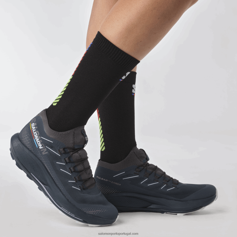 Salomon tênis de corrida feminino - pulsar trail pro 2 04D6V81493 carbono/floração de orquídeas/gelo ártico