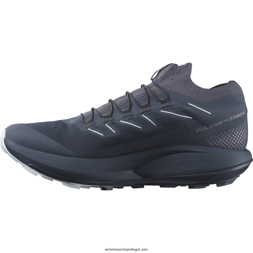 Salomon tênis de corrida feminino - pulsar trail pro 2 04D6V81493 carbono/floração de orquídeas/gelo ártico